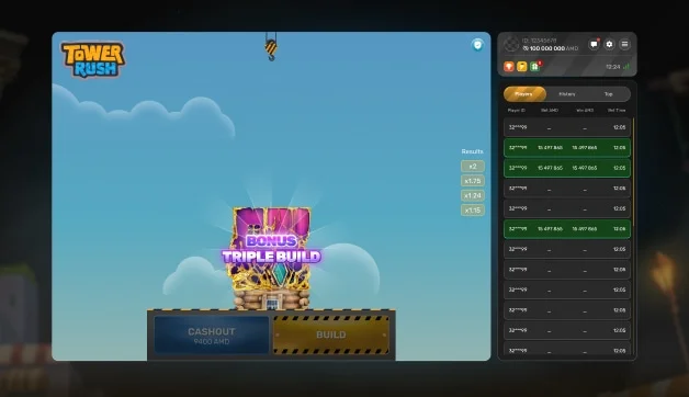Triple Build-Funktion in Tower Rush
